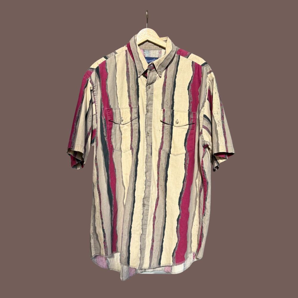 Wrangler Western Shirt | Red Striped | Size XL | Vintage